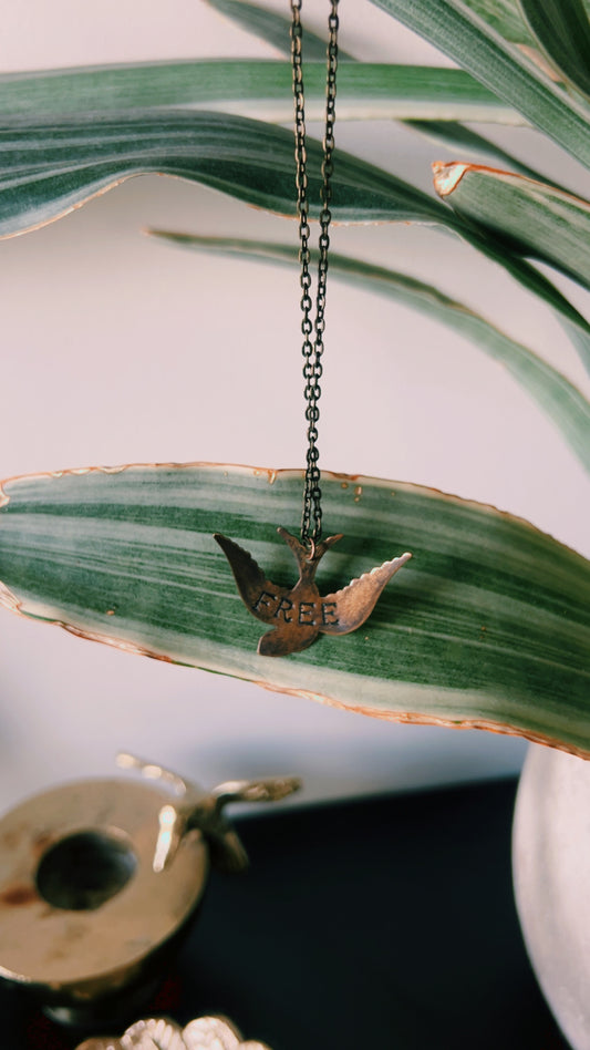 Free Bird Necklace - Poetry inspired Necklace